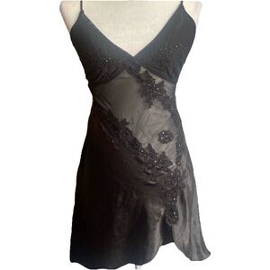 La Vie en Rose Lace Satin Dress